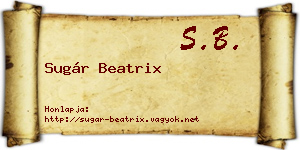 Sugár Beatrix névjegykártya