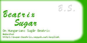 beatrix sugar business card